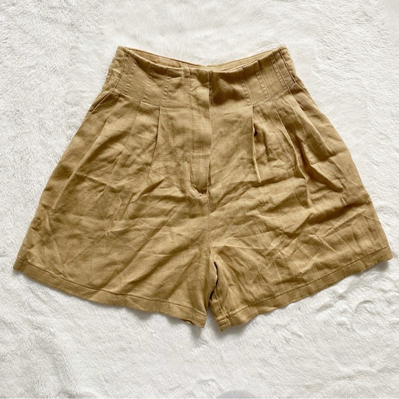 NWOT ASOS | Hourglass seamed waist short with linen in neutral - Picture 5 of 9